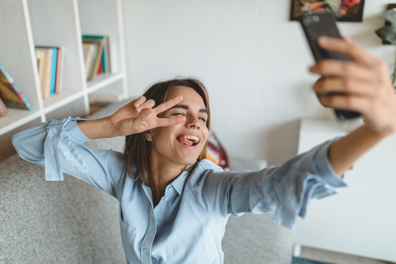 Woman Taking A Selfie