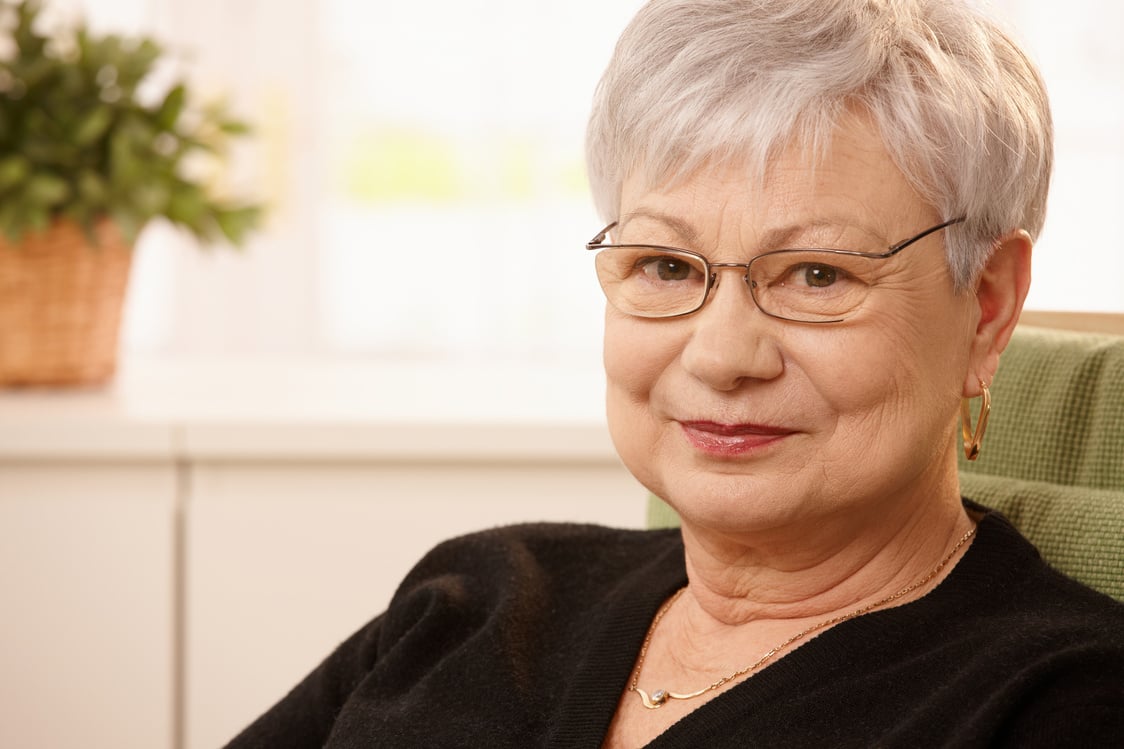 Closeup Portrait of Older Woman